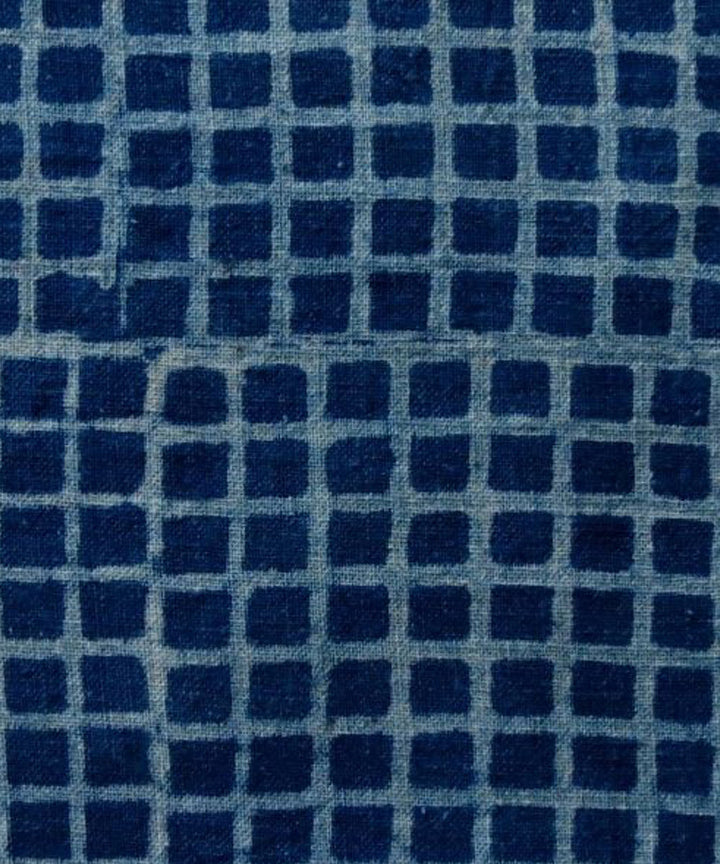Indigo handspun handwoven cotton handwoven fabric