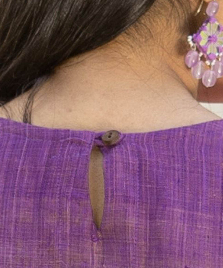 Purple raw edged handcrafted tunic