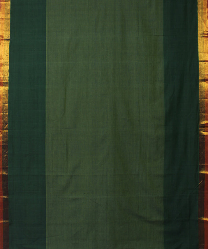 Olive green handwoven cotton mangalagiri saree