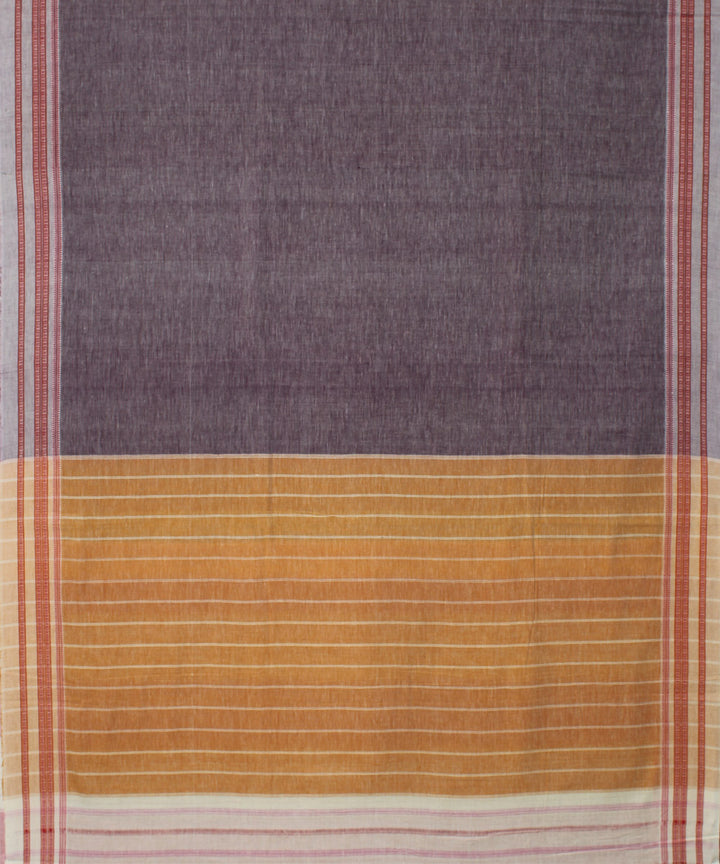 Grey cotton handloom hubli saree