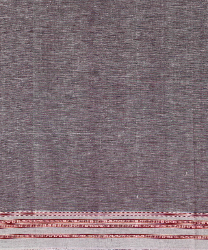 Grey cotton handloom hubli saree