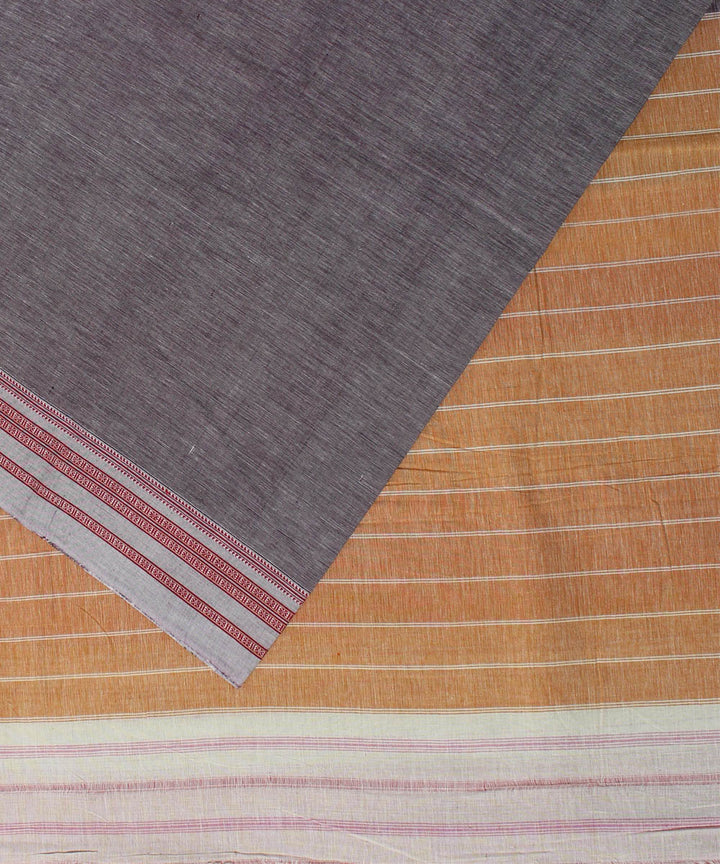 Grey cotton handloom hubli saree