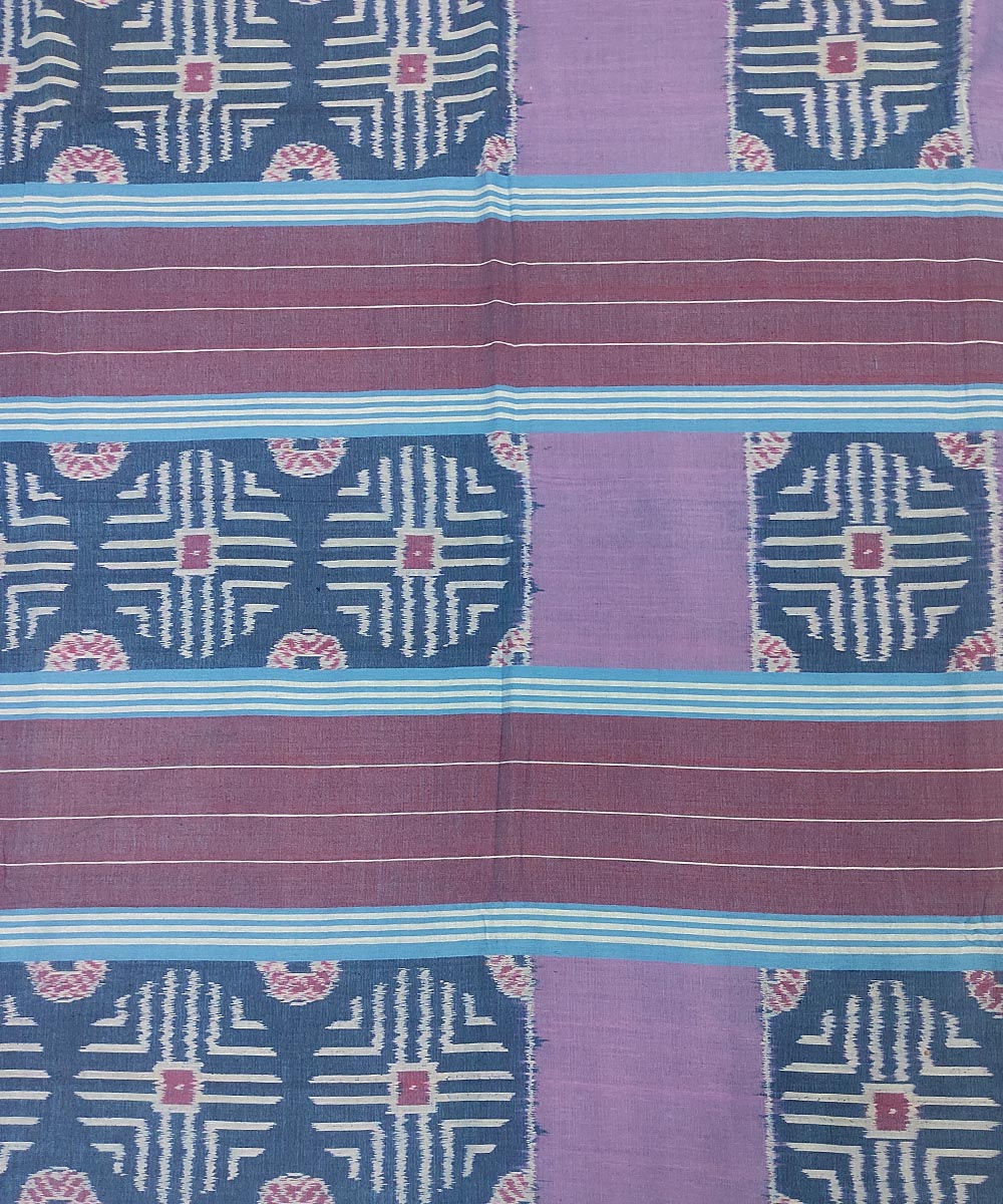 Grey and mauve handloom sambalpuri cotton bedsheet