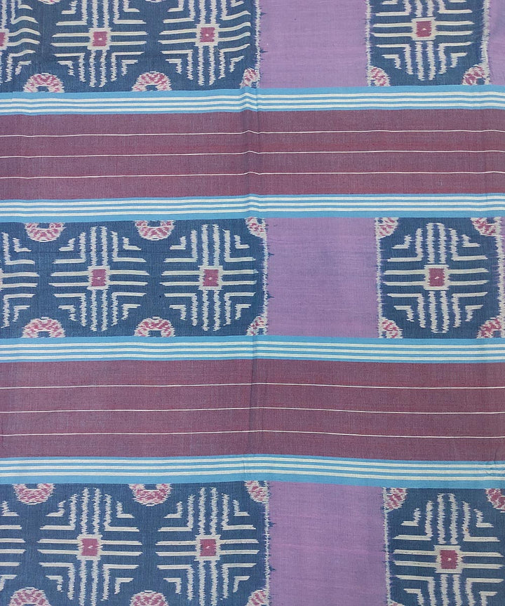 Grey and mauve handloom sambalpuri cotton bedsheet