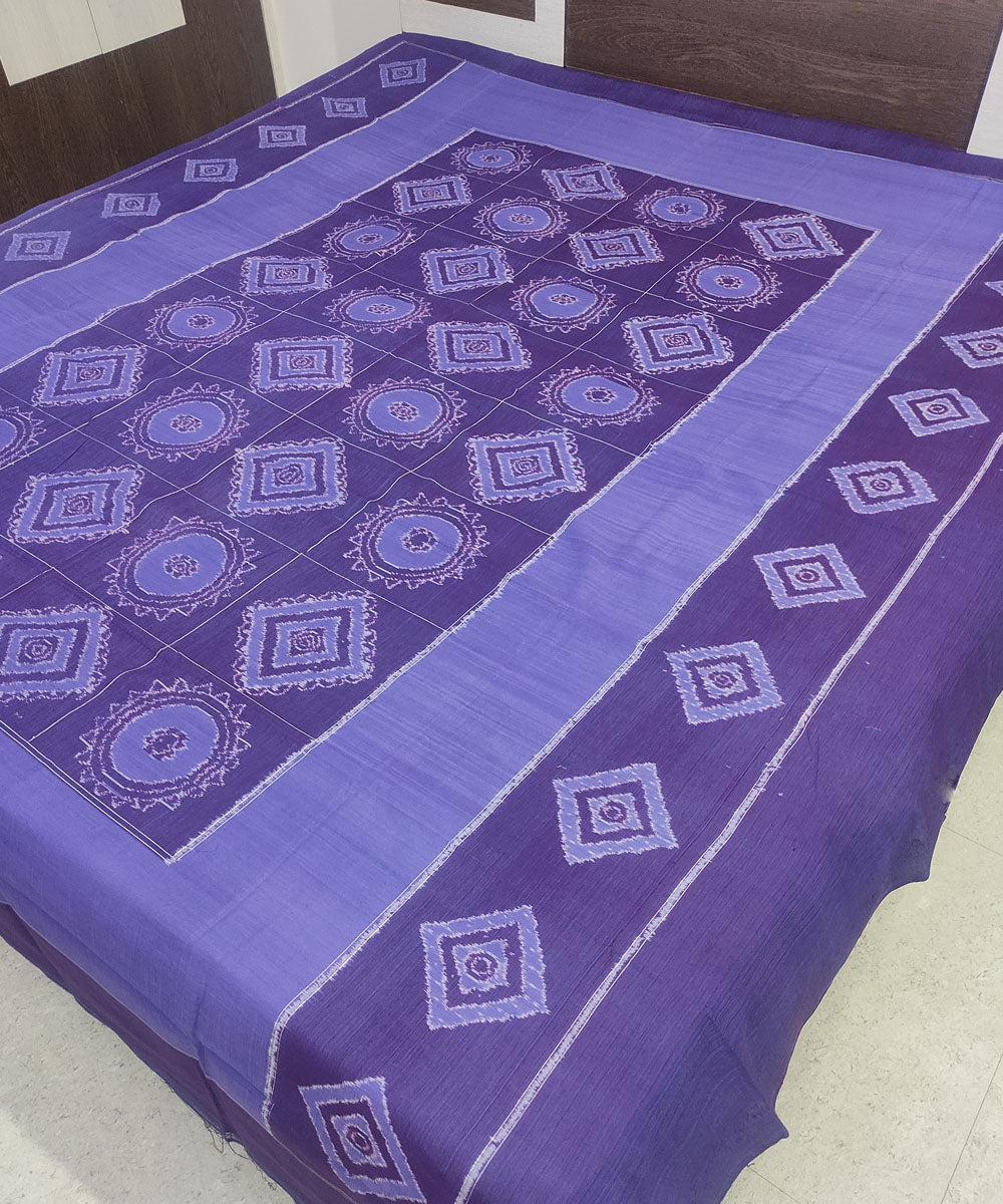 Violet lavender handloom sambalpuri cotton bedsheet