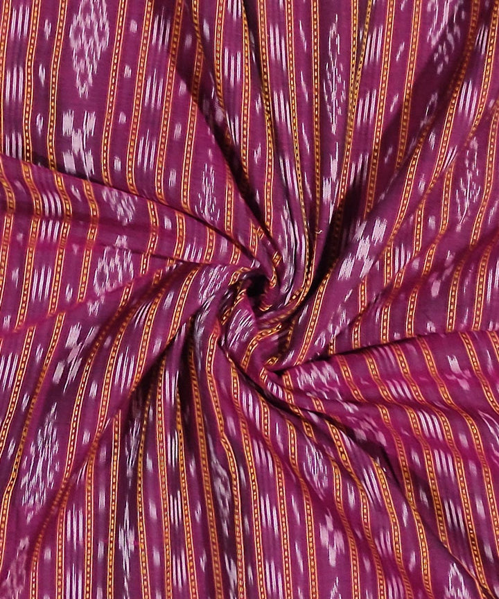 2.5m Magenta handloom cotton nuapatna kurta material