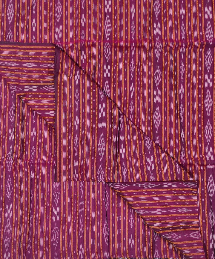 2.5m Magenta handloom cotton nuapatna kurta material