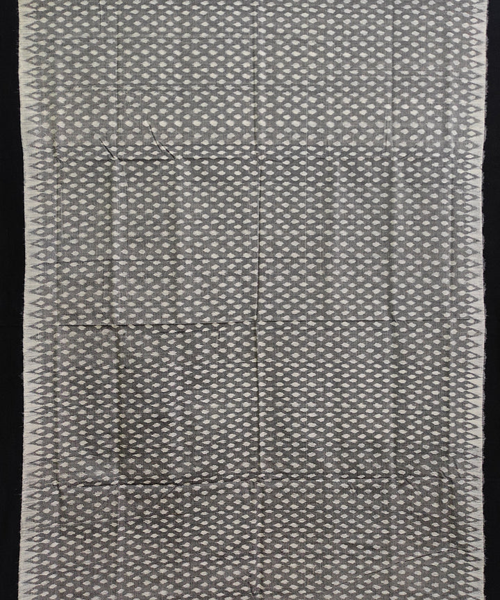 Grey black cotton handwoven sambalpuri saree