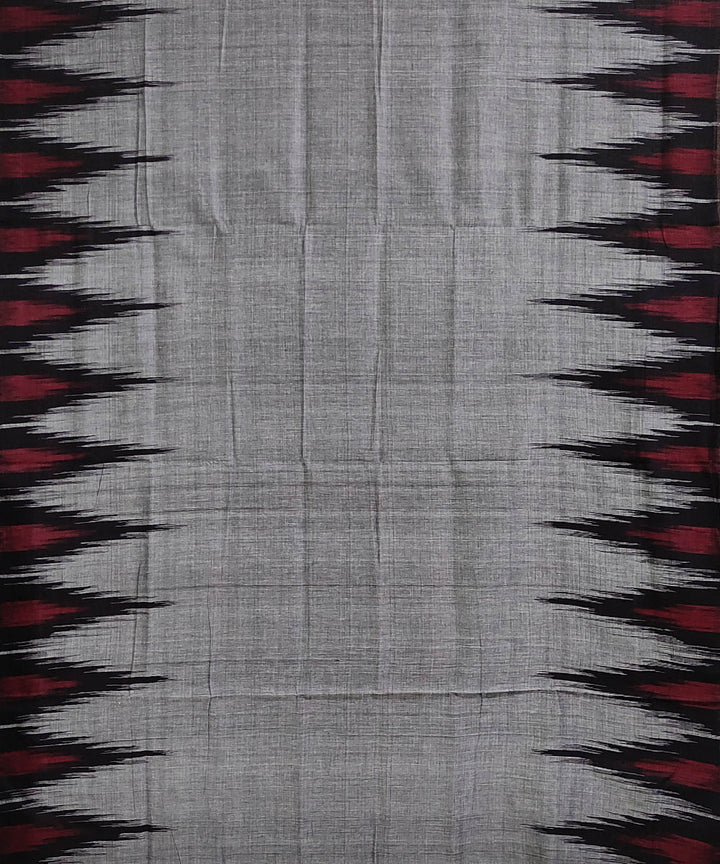 Grey black handwoven cotton odisha ikat saree