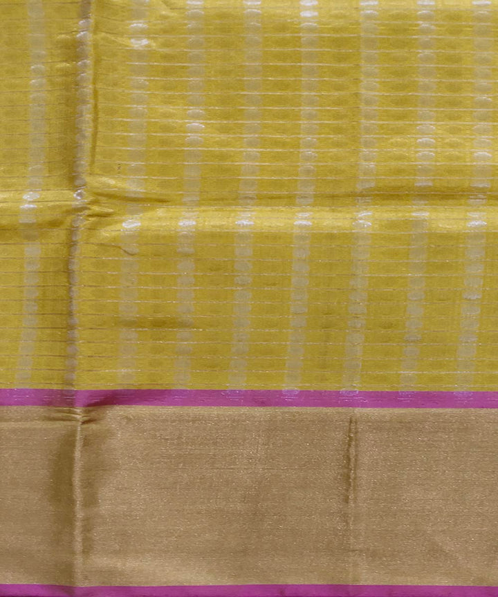 Purple yellow handwoven uppada silk saree