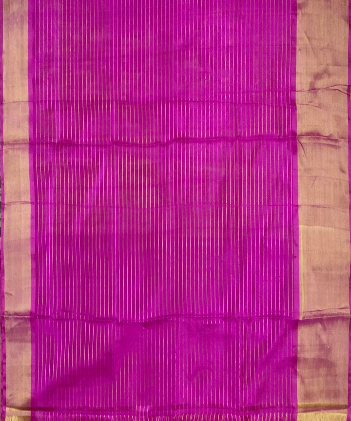 Purple yellow handwoven uppada silk saree