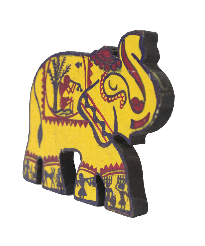 Multi color handmade wood fridge magnet set of 5