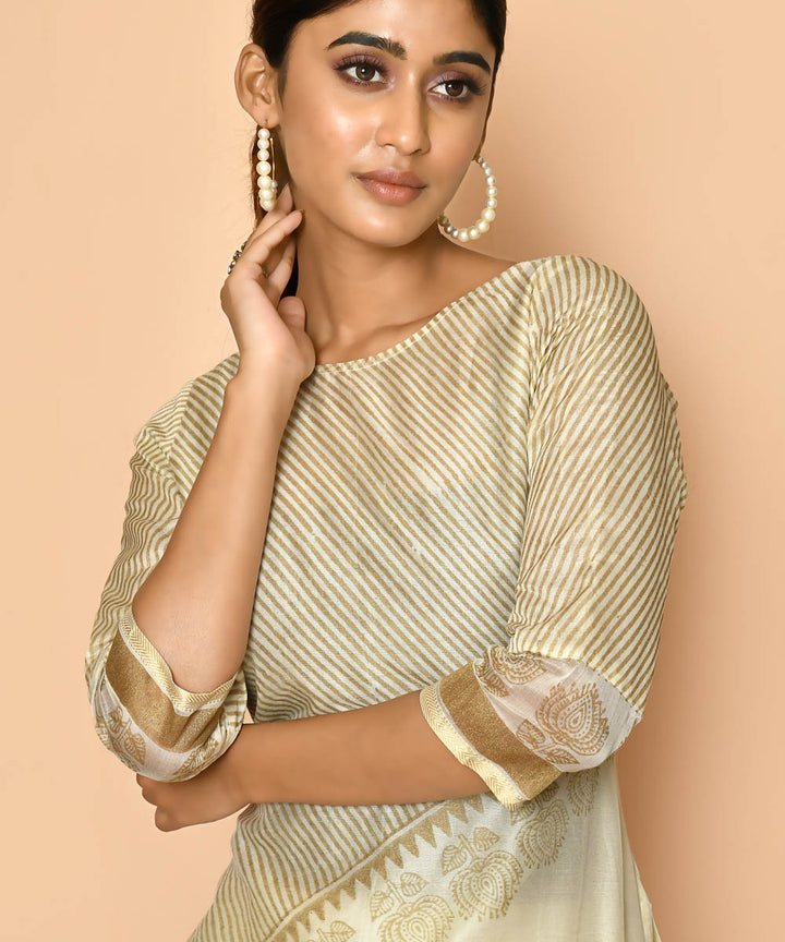 Zeba handloom maheshwari cotton silk kurta and pant set