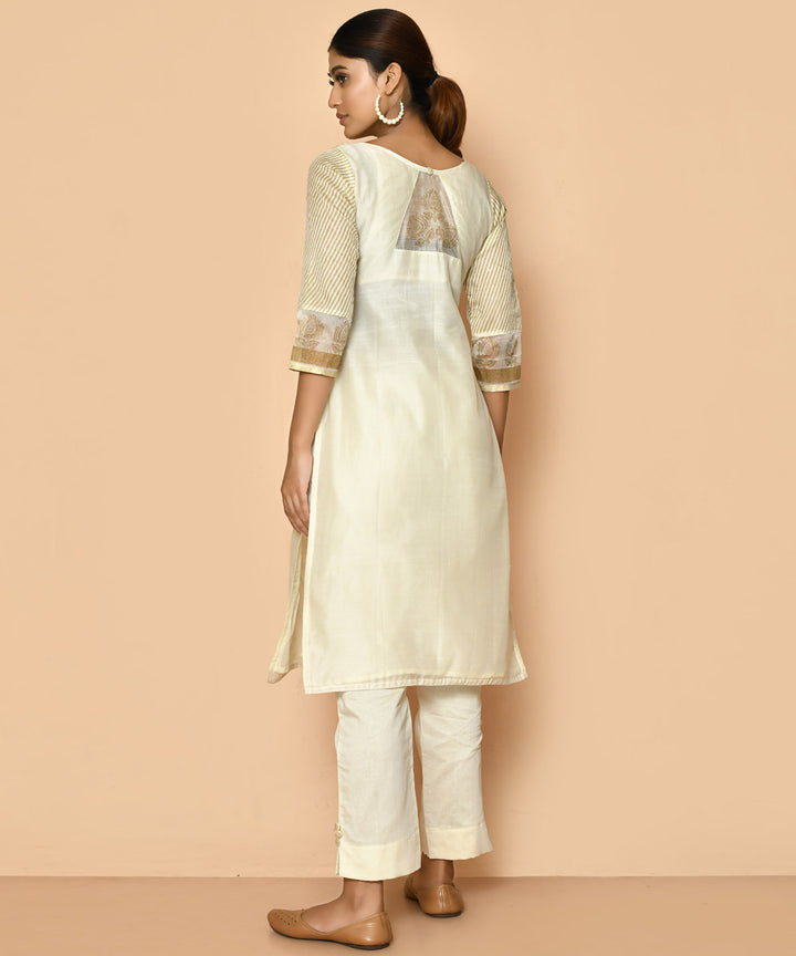 Zeba handloom maheshwari cotton silk kurta and pant set