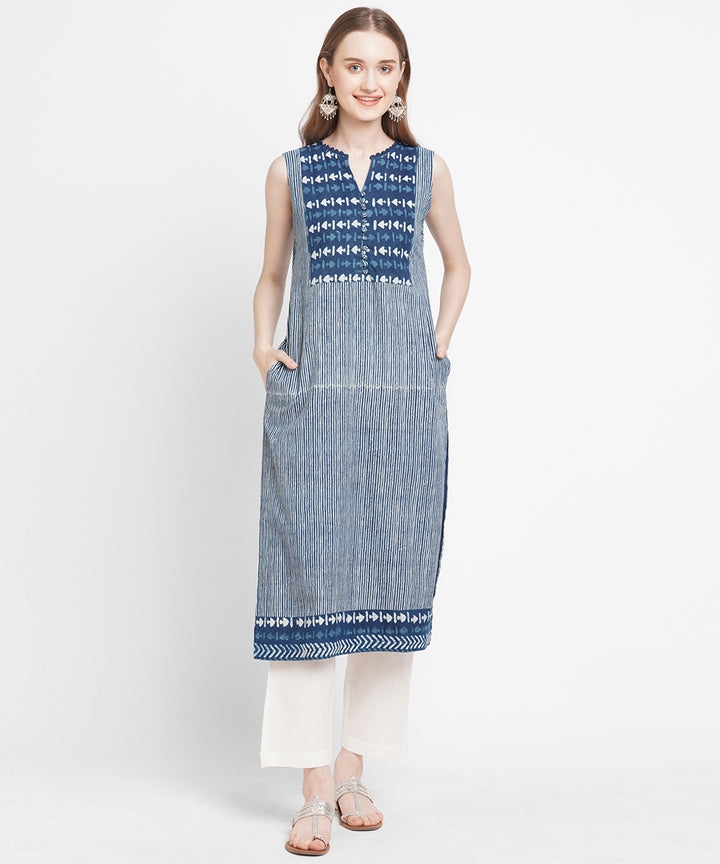 Neel tara hand printed cotton kurta