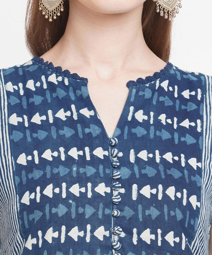 Neel tara hand printed cotton kurta