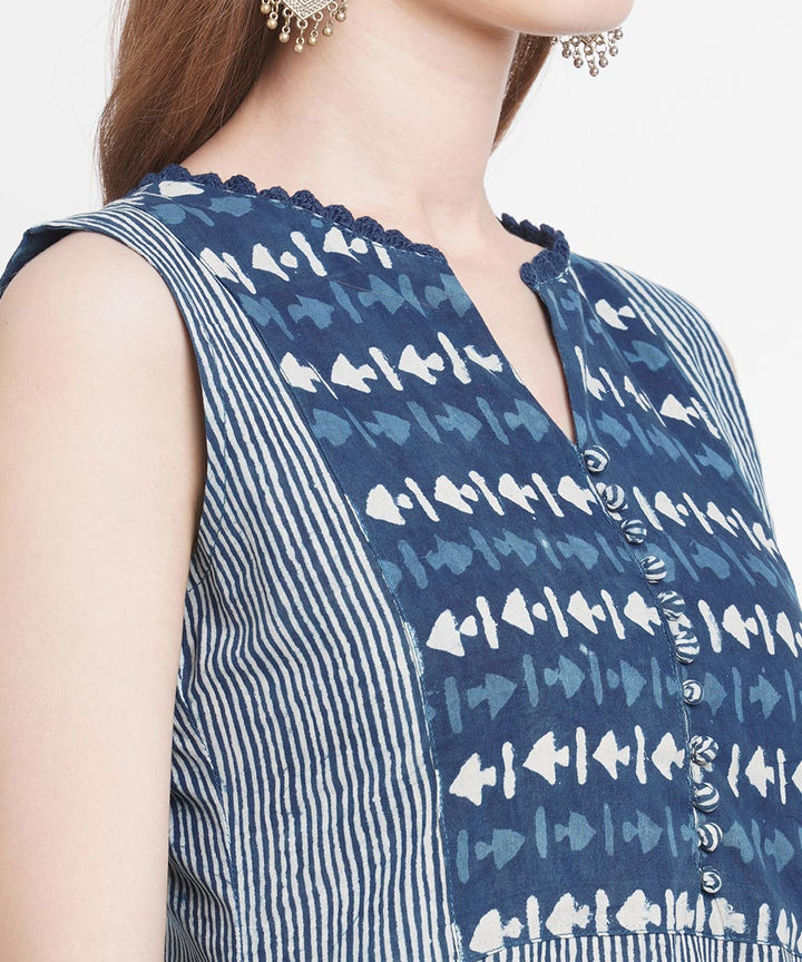 Neel tara hand printed cotton kurta