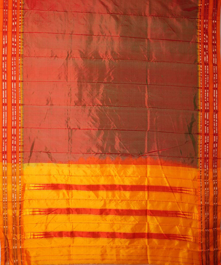 Maroon handwoven narayanpet silk sari