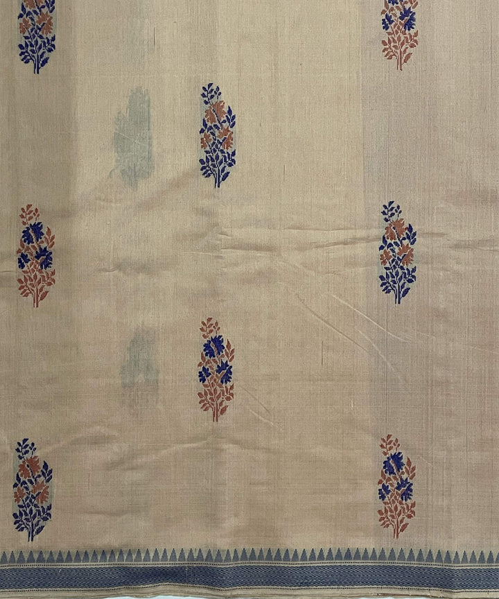 Light yellow handwoven dolabedi silk saree