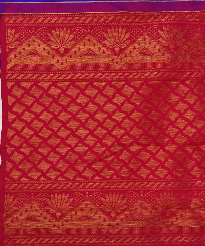 Blue kanjeevaram pure handloom silk saree