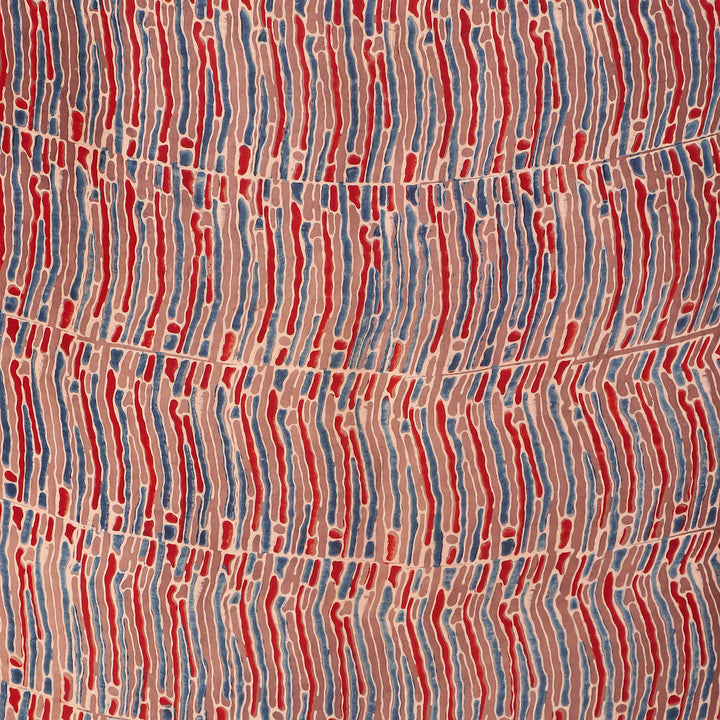 Multicolor hand printed modal silk ajrakh saree