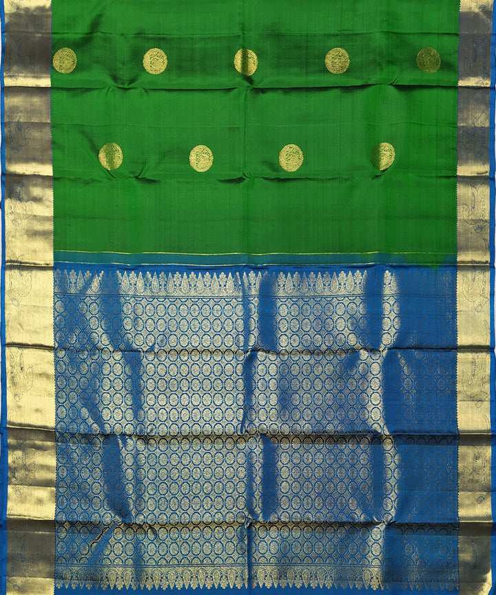 Green handloom kanchi silk saree