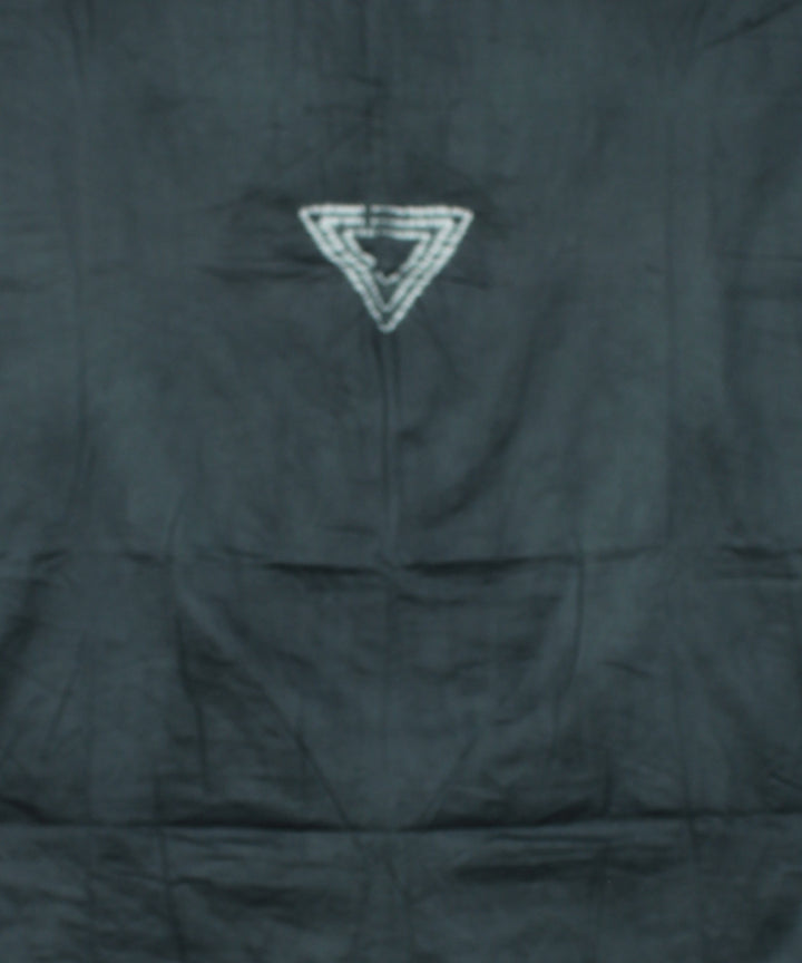 3pc Grey blue cotton hand printed bandhani suit set