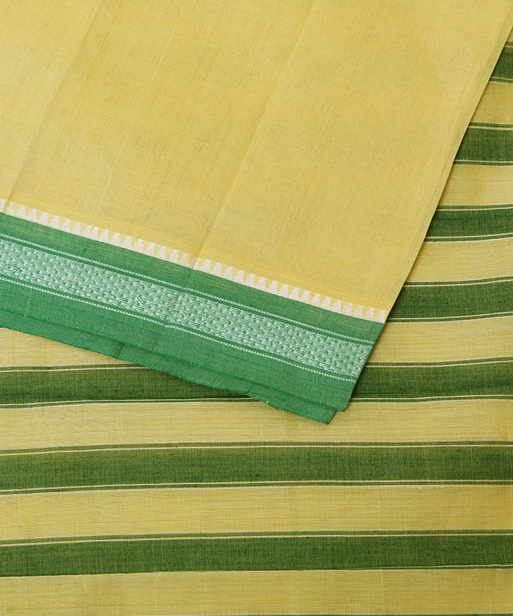 Light yellow handloom narayanpet cotton sari