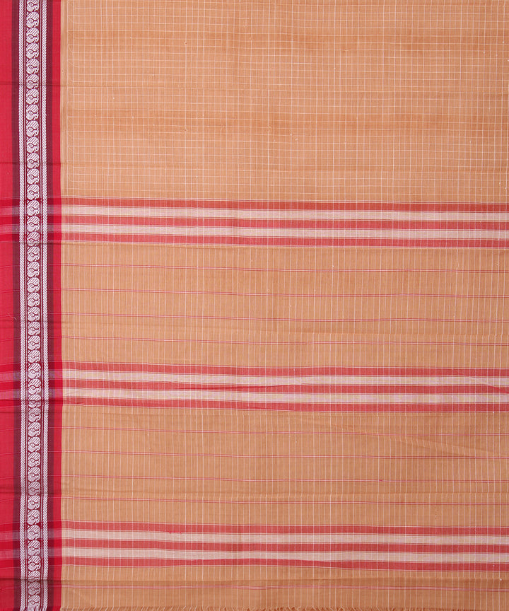 Light Yellow handwoven narayanpet cotton sari