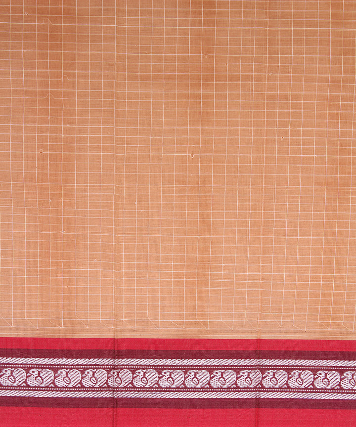 Light Yellow handwoven narayanpet cotton sari