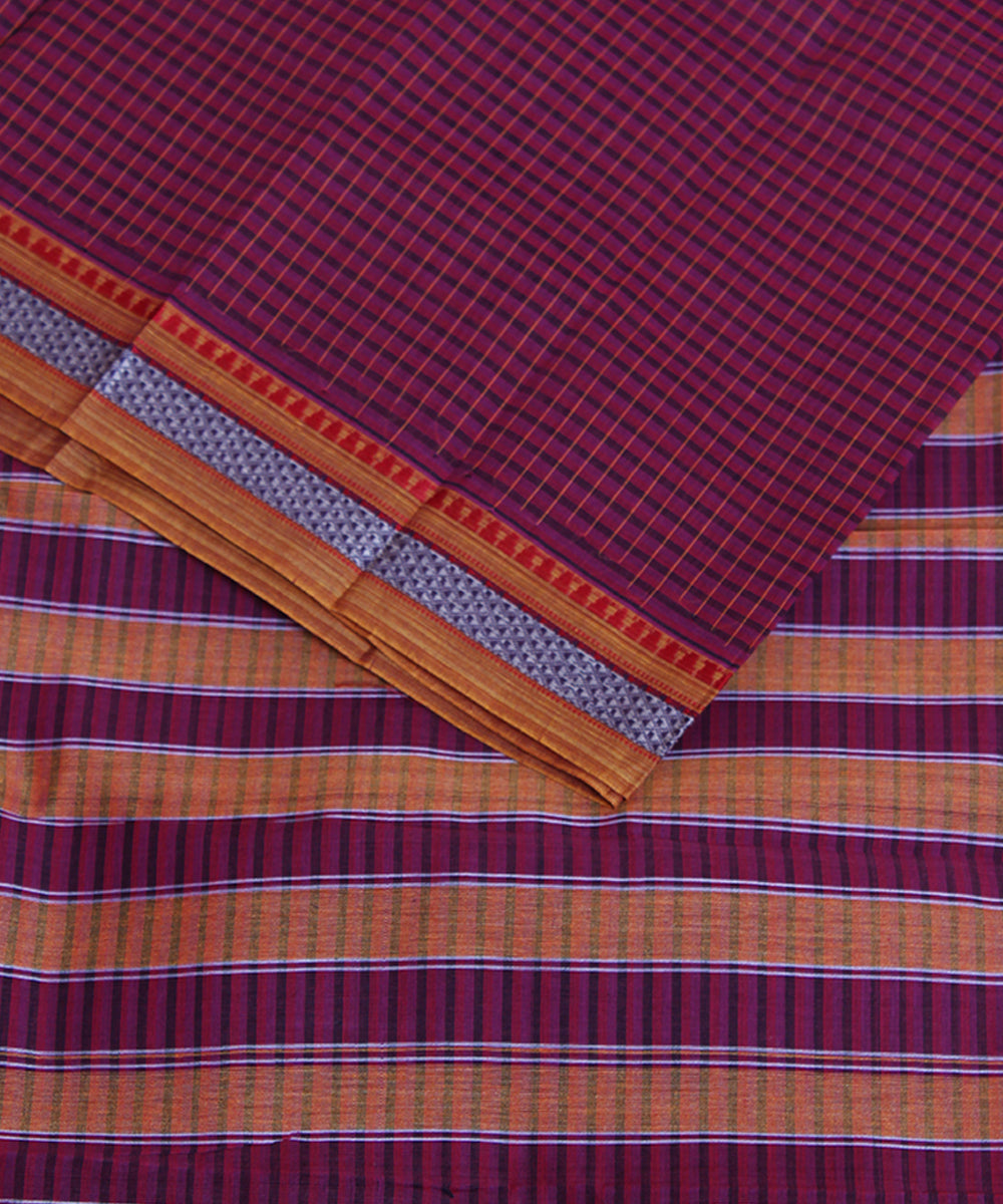 Multicolour handwoven narayanpet cotton sari