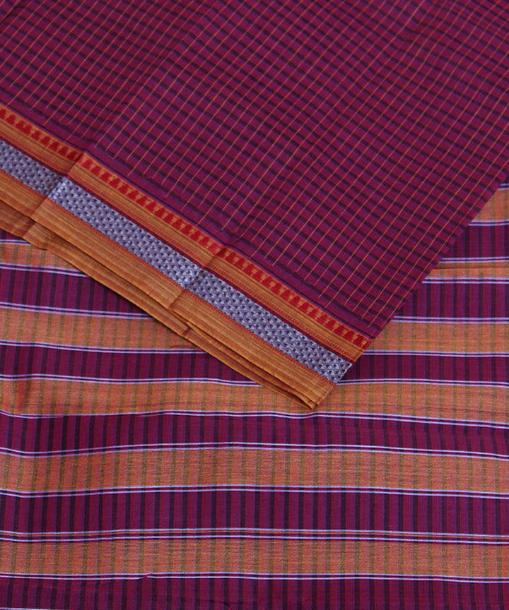 Multicolour handwoven narayanpet cotton sari