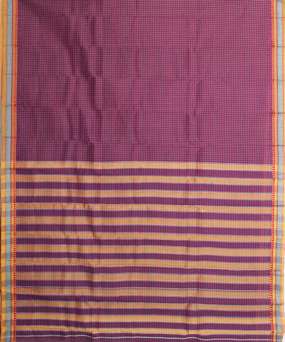 Multicolour handwoven narayanpet cotton sari