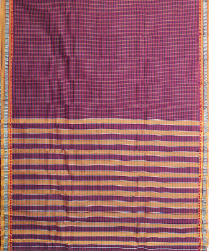 Multicolour handwoven narayanpet cotton sari