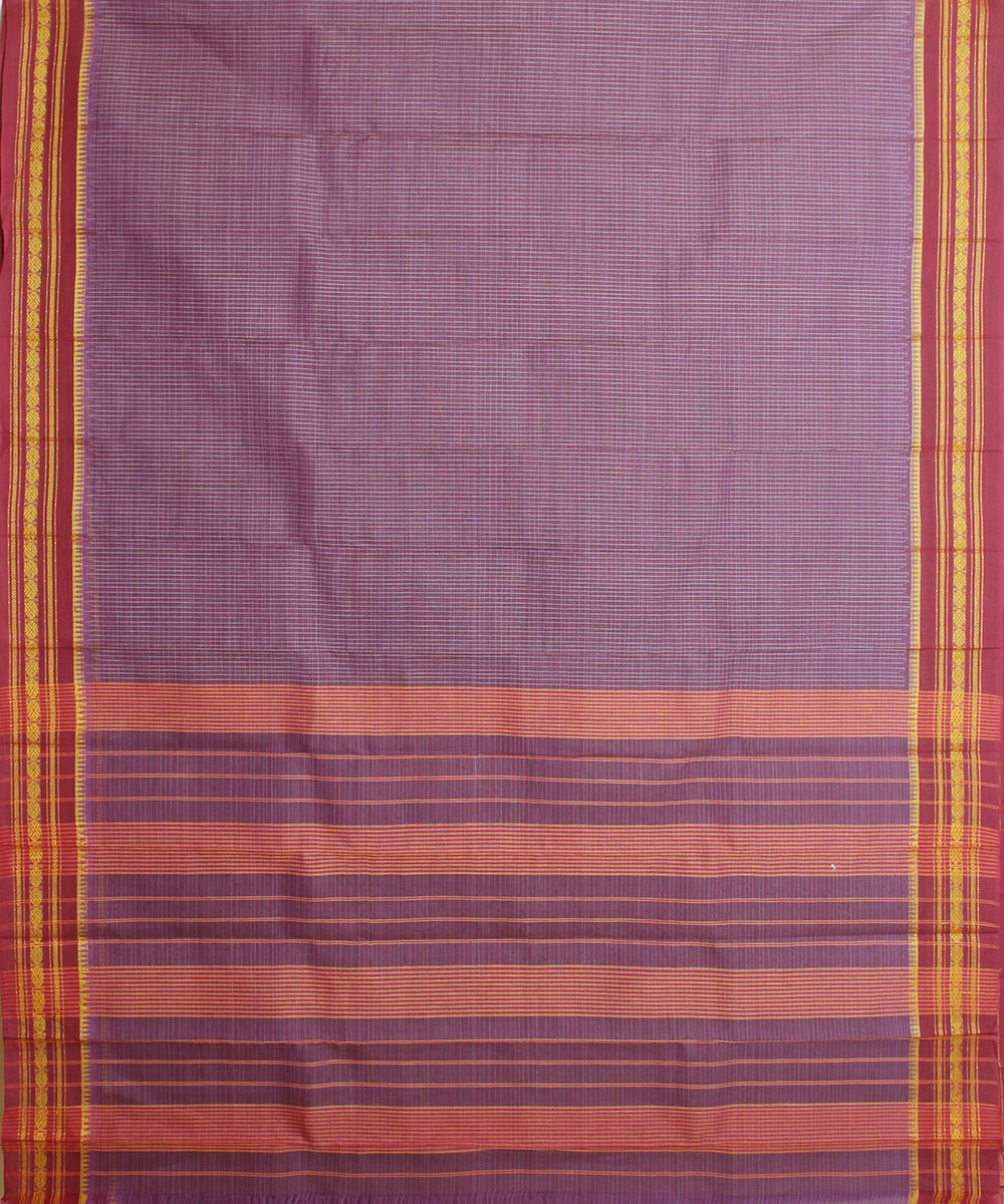 Light Purple hand loom narayanpet cotton sari