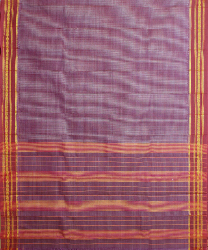 Light Purple hand loom narayanpet cotton sari