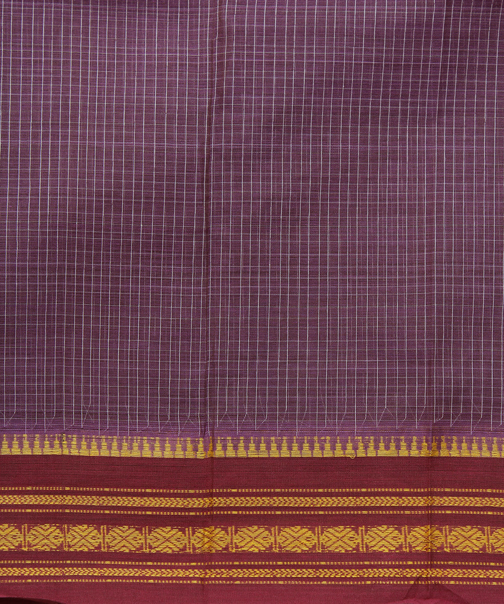 Light Purple hand loom narayanpet cotton sari