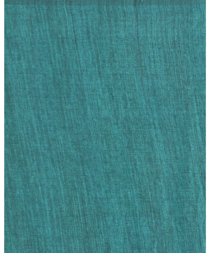 Teal green handwoven bengal cotton saree