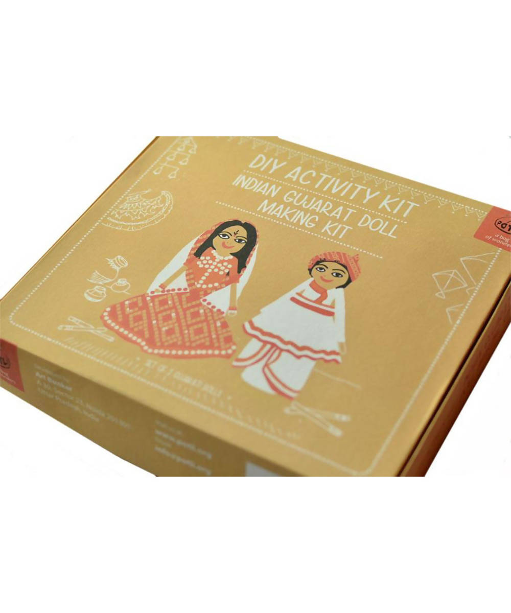 DIY Toys Indian Doll Making Craft Kit (Costumes of Gujarat) Set of 2
