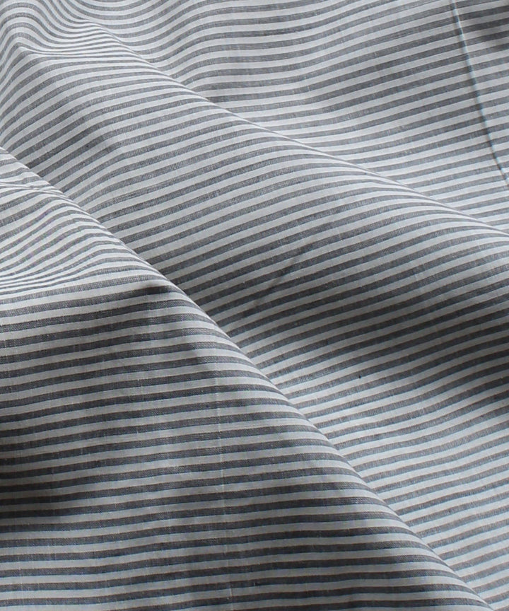 1m Mangalagiri Grey Stripe Handwoven Fabric