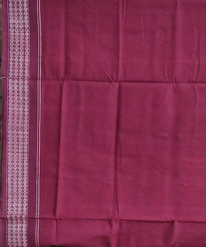 Multicolor maroon cotton handwoven sambalpuri saree