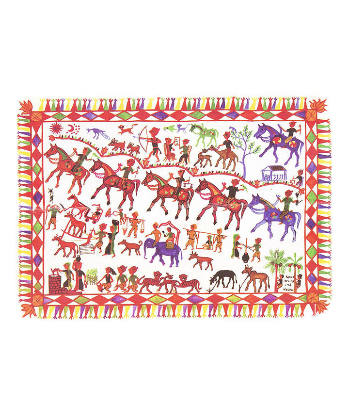 Handmade DIY Educational Colouring Kit Pithora Painting of Gujarat