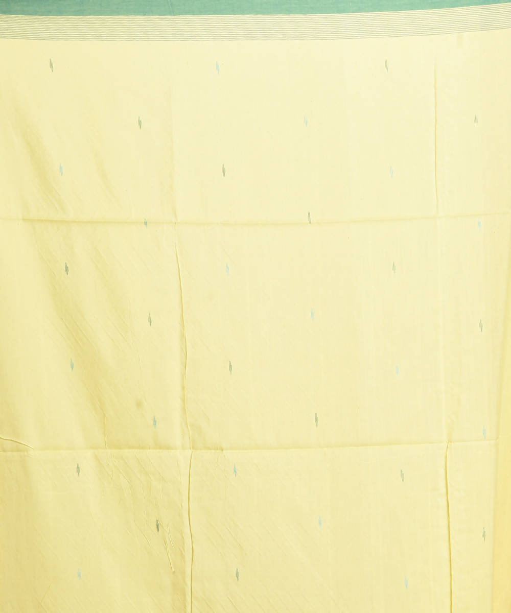 Resham shilpi bengal yellow silk cotton handwoven jamdani saree