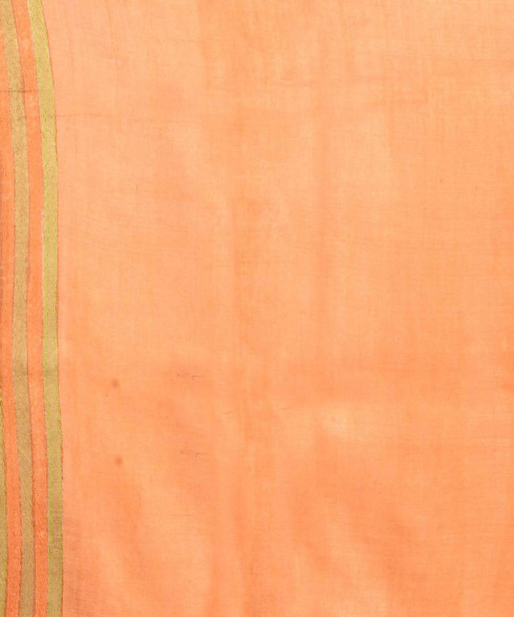 Orange exclusive bengal tasar saree with hand embroidery work