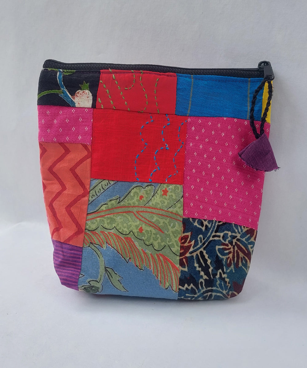 Multicolor handmade cotton katran pouch