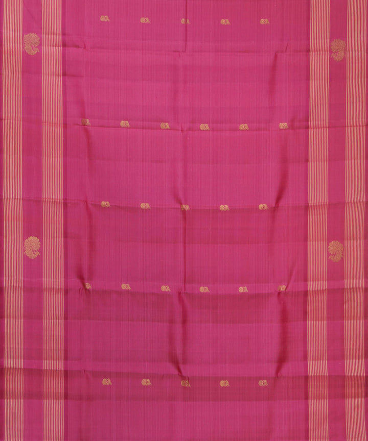Kanchi Handwoven Peach Pink Silk Saree