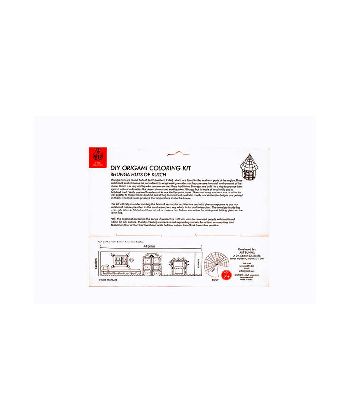 Educational DIY Colouring Kit(Bonga Huts of Gujrat)Learning Activity