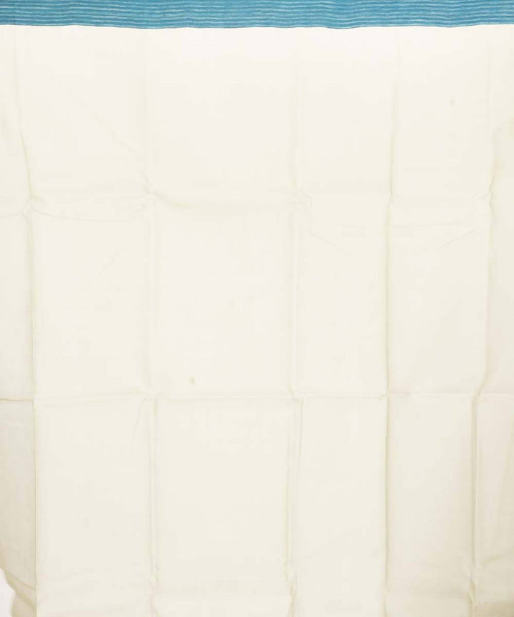 Resham shilpi bengal white silk saree with handwoven jamdani work