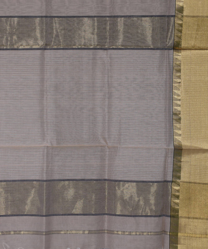 Beige Handloom Maheshwari Sico Saree