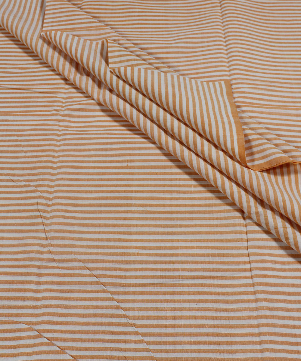 0.7m Handloom Orange Mangalgiri Cotton Fabric